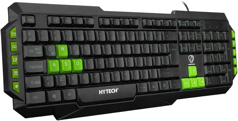 HYTECH HKM-58 GAMY PLUS USB Oyuncu Q Trk YEŞİL TUŞLU Siyah Klavye