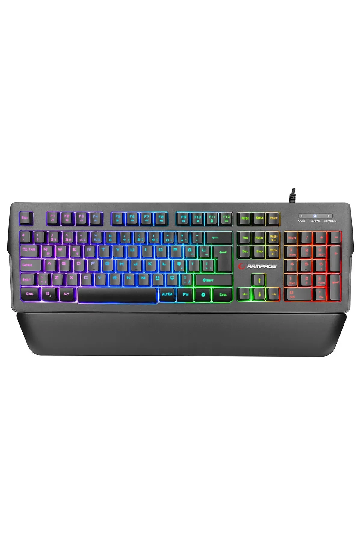 EVEREST RAMPAGE KB-R62 CLASSY USB MAKROLU BİLEKLİK DESTEKLİ Q Trk RGB AYDINLATMA