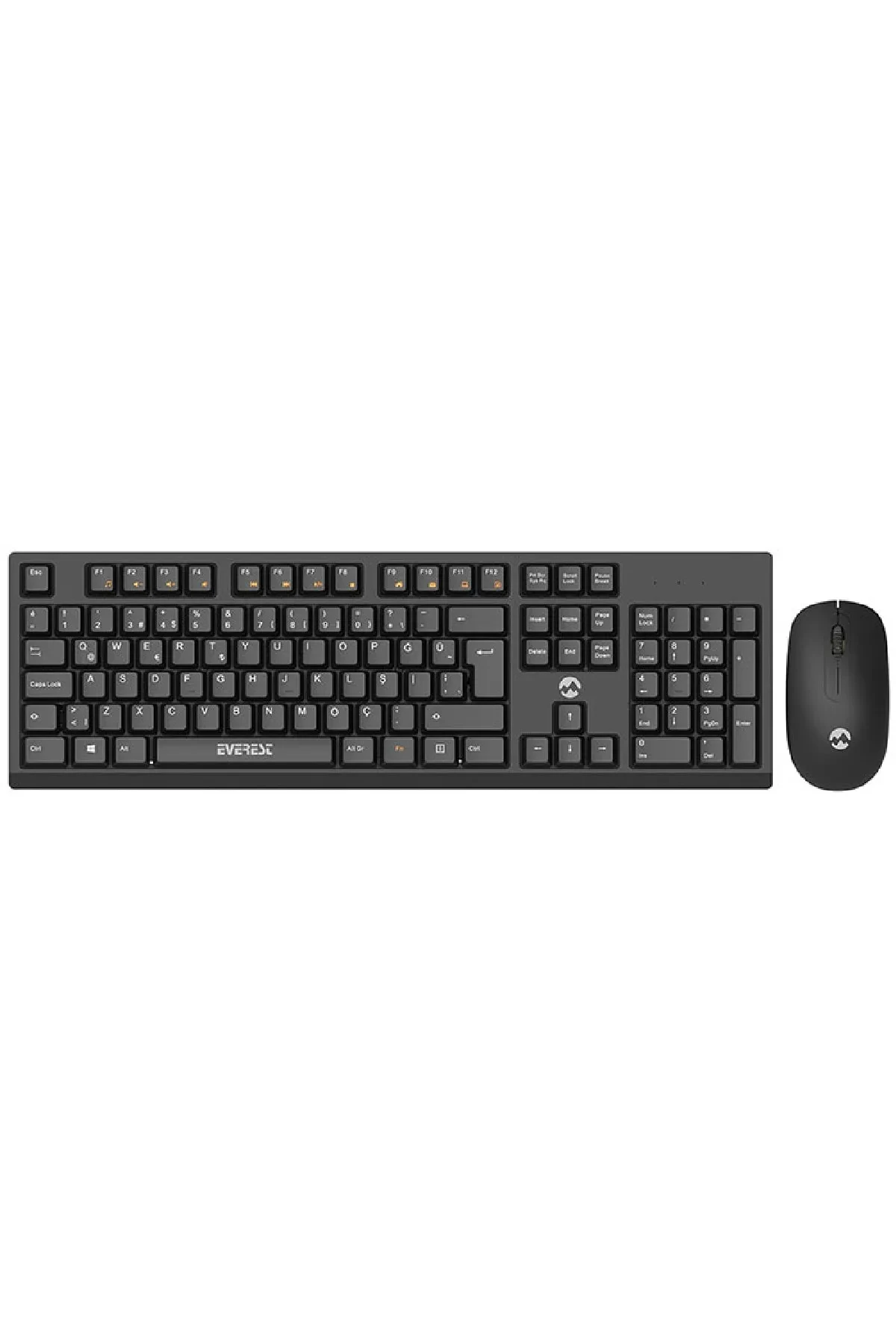 EVEREST KM-2510 Kablosuz Set Q Trk Multimedia Klavye Optic Mouse Siyah