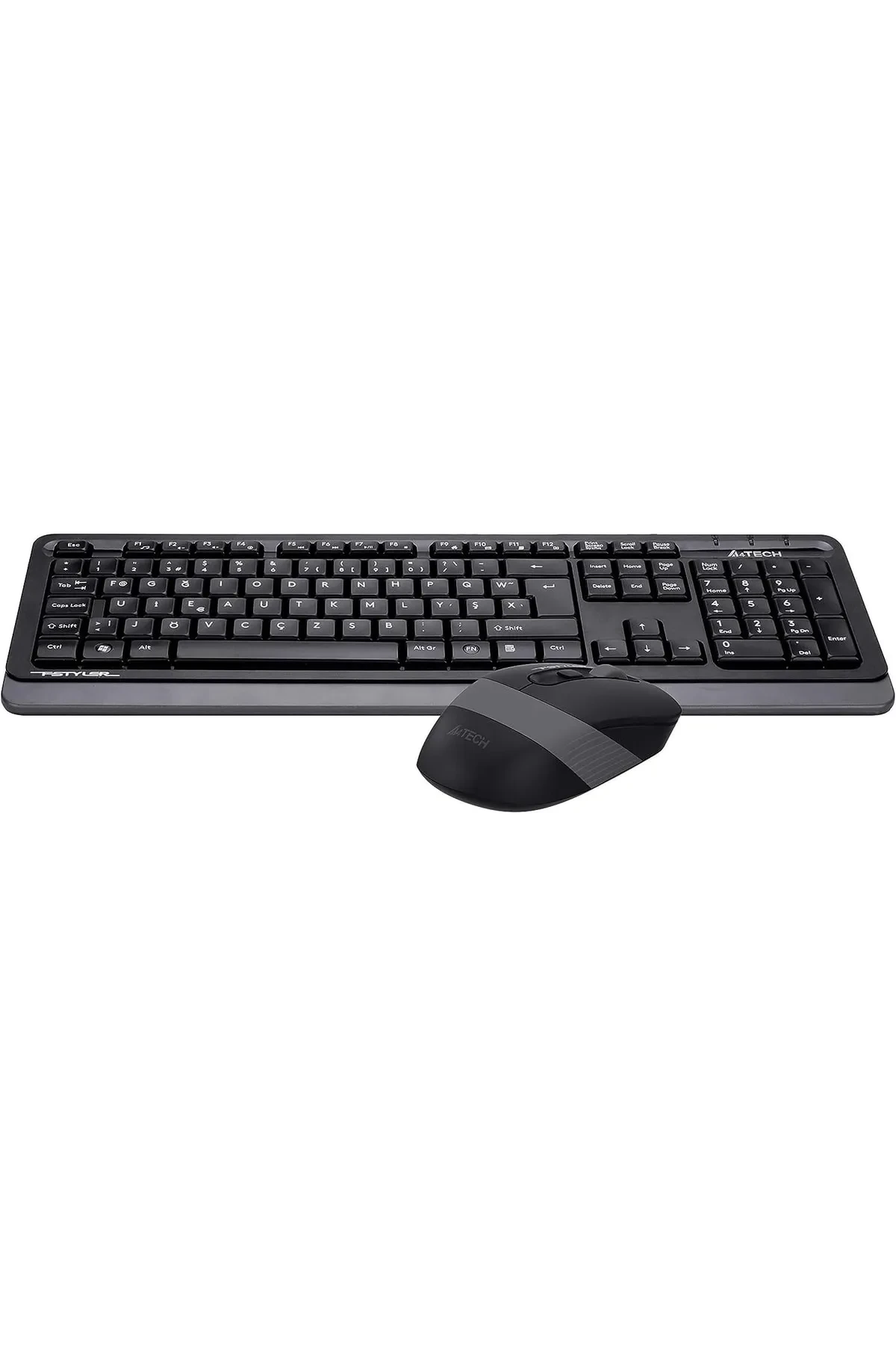 A4 TECH FG1010F USB kablosus set F Trk Standart Klavye Optic Mouse GRİ