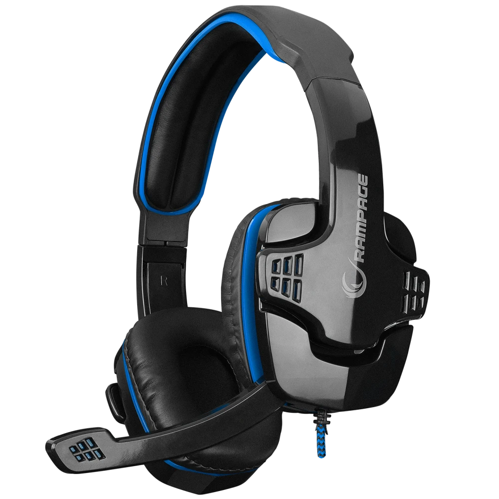 RAMPAGE SN-R9 X-SENSE Siyah/Mavi OYUNCU Mikrofonlu Kulaklık